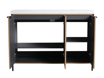 Modern Freestanding Bathroom Vanity With Resin Sink & Soft Close Cabinet Doors