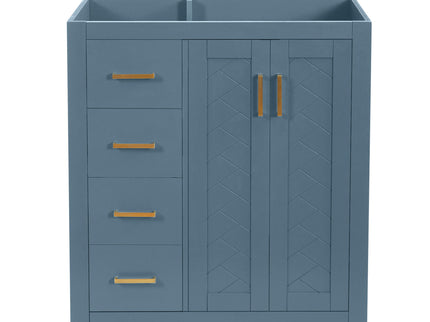 Retro Style Bathroom Vanity With 3 Drawers & Soft-Closing Doors
