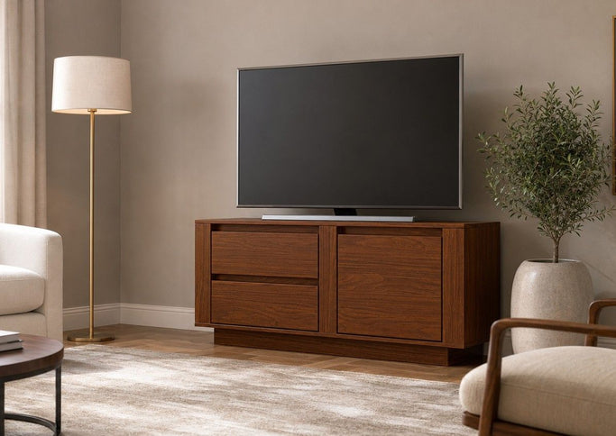 TV Stand For TVs Up To 50" With 1 Door And 2 Drawers