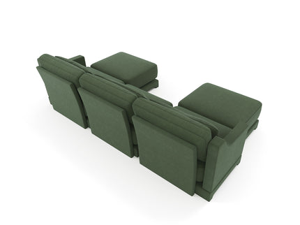 Stylish Sofa With Ottoman And Lumbar Pillows, Ergonomic Design