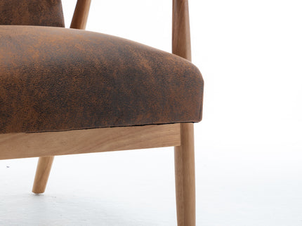 Wide Arm Chair - Light Brown