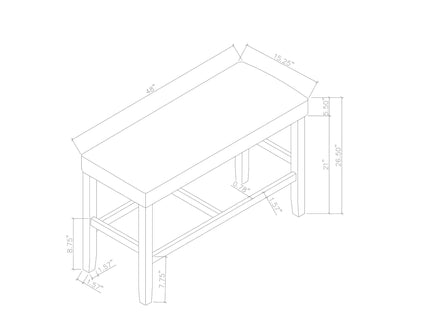 Marcello - Bar Bench - Brown