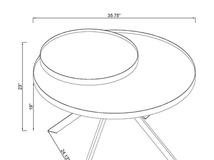 Shayne - Round Top Coffee Table With 2 Tier Design