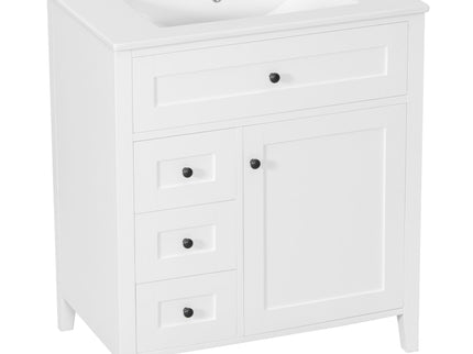 Bathroom Vanity With Sink, 3 Drawers And Adjustable Shelf, Freestanding Storage Unit