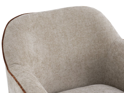 360° Swivel Accent Chair With Flared Arms
