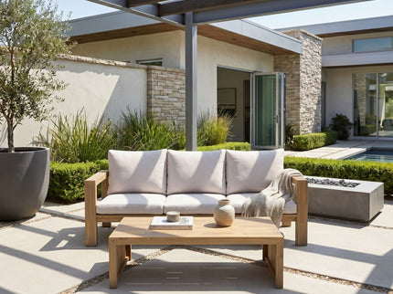 3 Seater Patio Set, Outdoor Sofa & Coffee Table Set