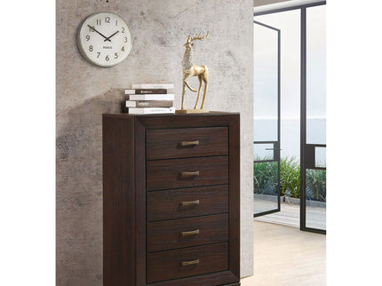 Hadfield - 5 Drawer Chest In Rich - Dark Brown