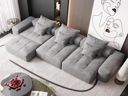 Modern Oversized, Modular Sectional Sofa With Pillows
