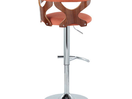 Gardenia - Mid Century Modern Adjustable Barstool With Swivel With Rounded T Footrest (Set of 2)