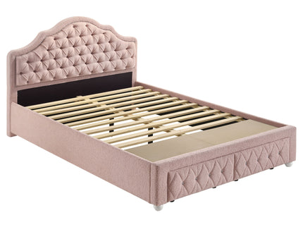 Robinette - Full Bed Upholstered Storage - Pink