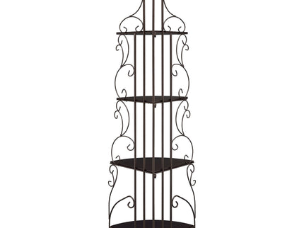 4 Shelf Corner Bookcase - Cappuccino