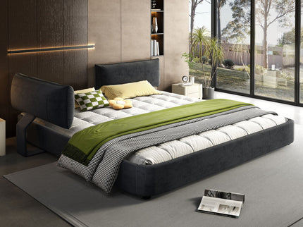 Cloud Bed Frame With Oversized Padded Movable Headboard