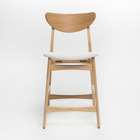 Retro Modern Counter Height Chair Set With Cushioned Seats