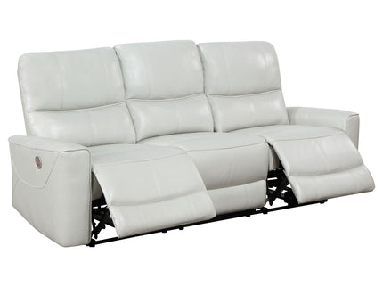 Ashland - Upholstered Power Reclining Sofa With USB Charging - Gray