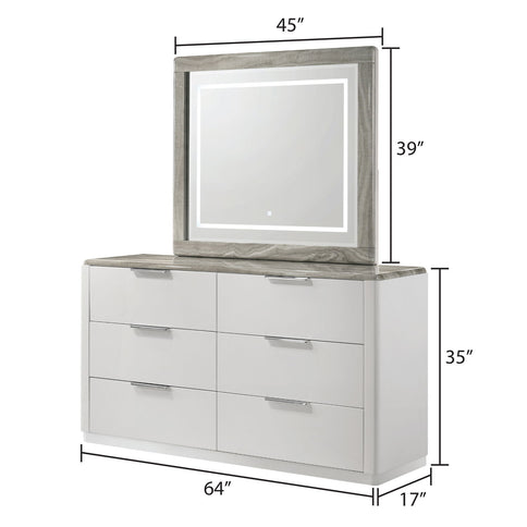 Jazz - 6 Drawer Dresser (Mirror Not Included) - White