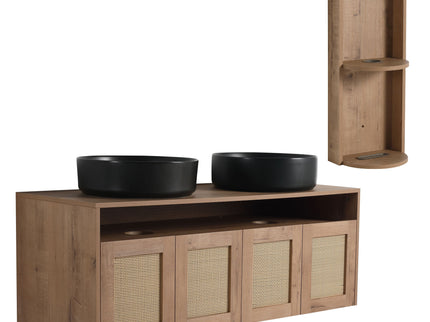 Bathroom Vanity & Art Sink And Storage Rack, Float Mounting Design
