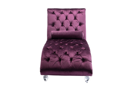 Chaise Lounge Indoor, Button Tufted Upholstered Chaise Lounge Chair With Pillow