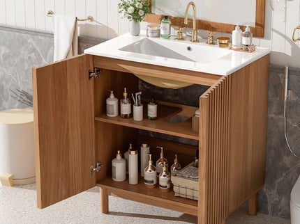 Traditional Bathroom Vanity With Ceramic Sink
