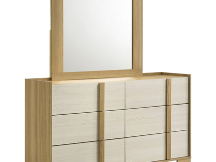 Lincoln - 6 Drawer Dresser With Mirror - Natural