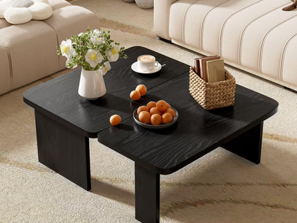 Modern Minimalist Coffee Table Set With Splicing Design