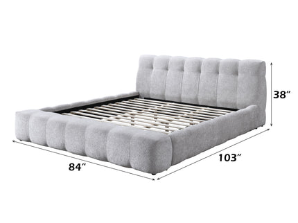 Hannah - Eastern King Bed - Gray
