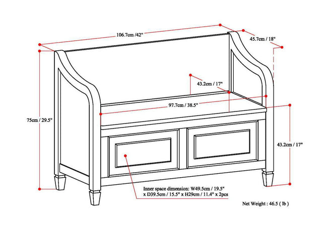 Connaught - Storage Bench