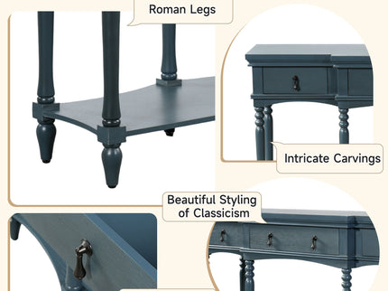 Retro Console Table With 3 Soft Close Drawers