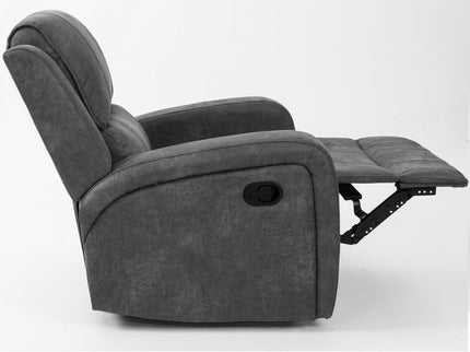 Modern Style Manual Recliner With Square Arms And Tufted Design