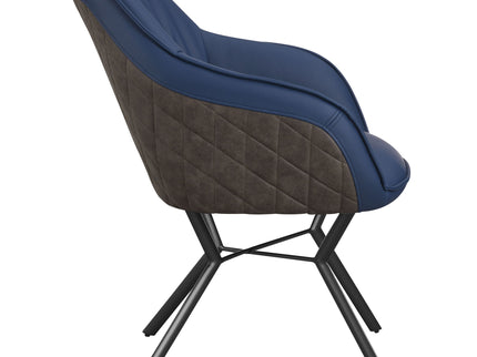 Upholstered Dining Chairs (Set of 2) Retro Bucket Seat - Blue