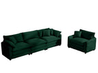 Dark Green / 2 Pc. 3 Seater Sofa, Chair