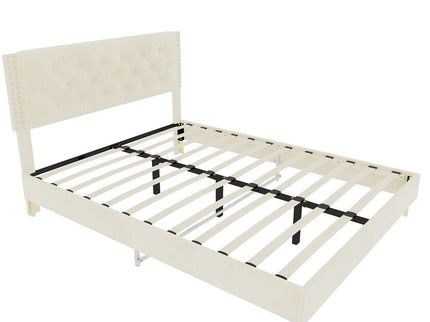 Upholstered Bed With Tufted Headboard