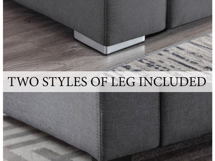 Nolan - Fabric 5 Piece Sectional Sofa With Interchangeable Legs