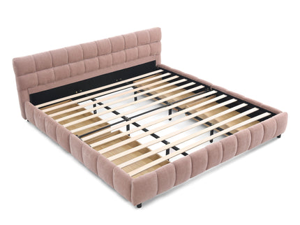 Modern Platform Bed Frame With Thick Fabric