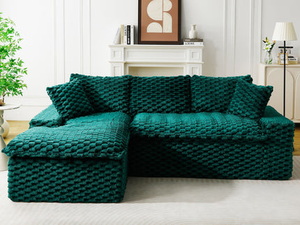 Modular Sofa, Convertible Twin Seat With Chaise Lounge