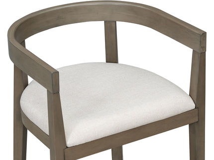 Rectangular Dining Table Set For 6 With Upholstered Barrel Back Chairs