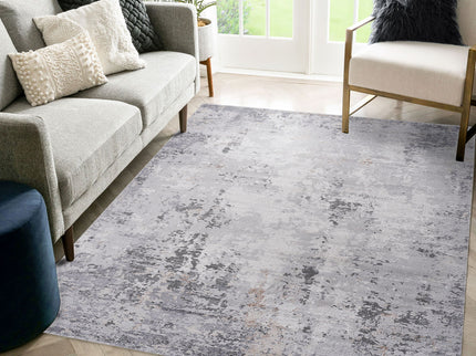 Marfi - 5' X 7' Abstract Area Rug - Ivory / Taupe