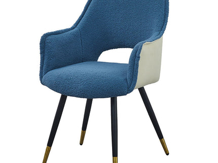 Side Chair, Living Room Bedroom Kitchen Vanity Accent Chair (Set of 2) - Blue