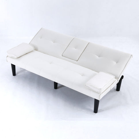 Sofa Bed With Foldable Design And Cup Holder