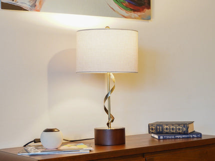 Nightstand Desk Lamp With Twisted Base - White
