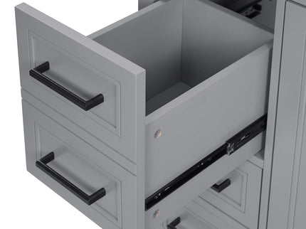 Bathroom Vanity With Sink, Soft Close Doors, Adjustable Shelf & 3 Drawers