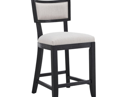 Upholstered Counter Height Bar Stools With Comfy Back (Set of 2)