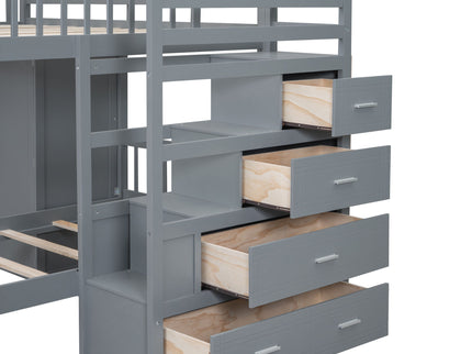 Bunk Bed With Wardrobe, Drawers