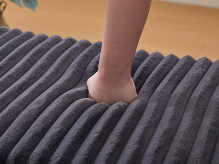Upholstered Ottoman Coffee Table Foot Rest With Open Storage