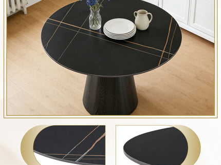 Round Dining Table - Black