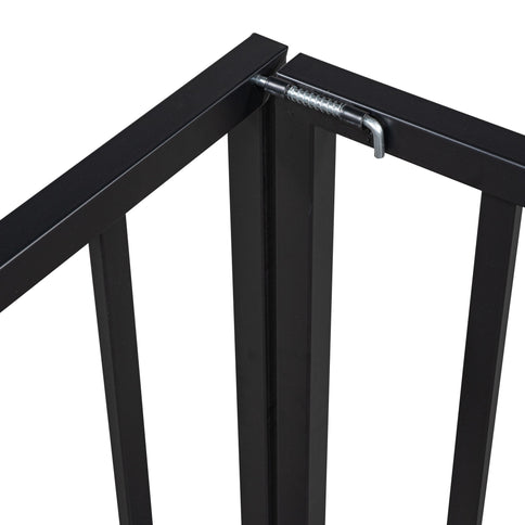 Metal Floor Bed Frame With Fence And Door