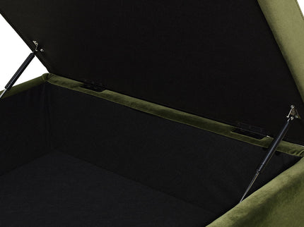 Knox - Square Storage Cocktail Ottoman - Olive Green
