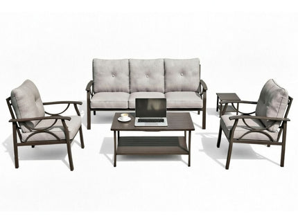 Patio Furniture Set With Coffee Table And Cushions For Backyard