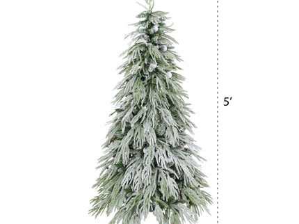 Snow Flocked Christmas Tree With LED Lights