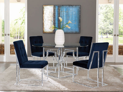 Tufted Back Upholstered Dining Chair (Set of 2)