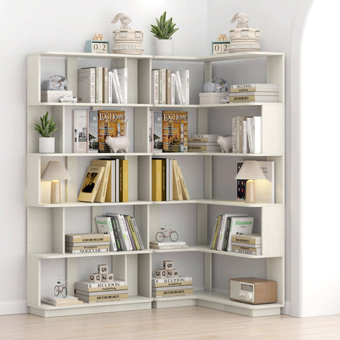 L-Shaped Design Corner Bookshelf